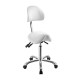 Tabouret selle Noble avec dossier enveloppant : réglage indépendant de la hauteur, de l'assise et du dossier pour une ergonomie 