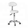 Tabouret ergonomique FAST plus Weelko blanc avec dossier reference 1023AB2