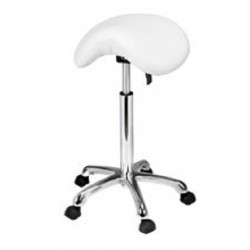Tabouret ergonomique selle poney Weelko Organic 1022A pour esthétique blanc