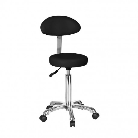 Detail assise et dossier ovale du tabouret professionnel Weelko FAST plus