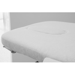 Housse de protection en tissu éponge blanc pour fauteuil de podologie Weelko 2244A et 2244C