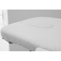 Housse de protection en tissu éponge blanc pour fauteuil d'esthétique Weelko 2210A