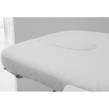 Housse de protection en tissu éponge blanc pour fauteuil d'esthétique Weelko 2210A