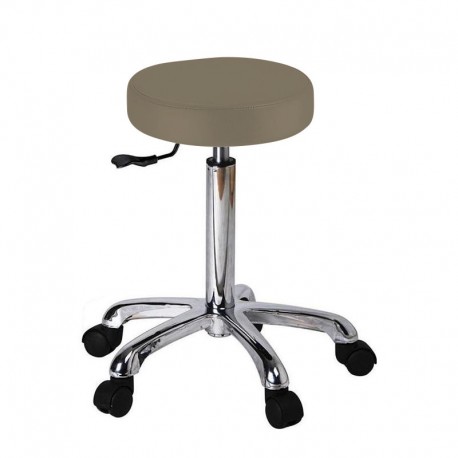 Tabouret de soin et d'esthétique beige à roulettes Weelko Fast 1023A